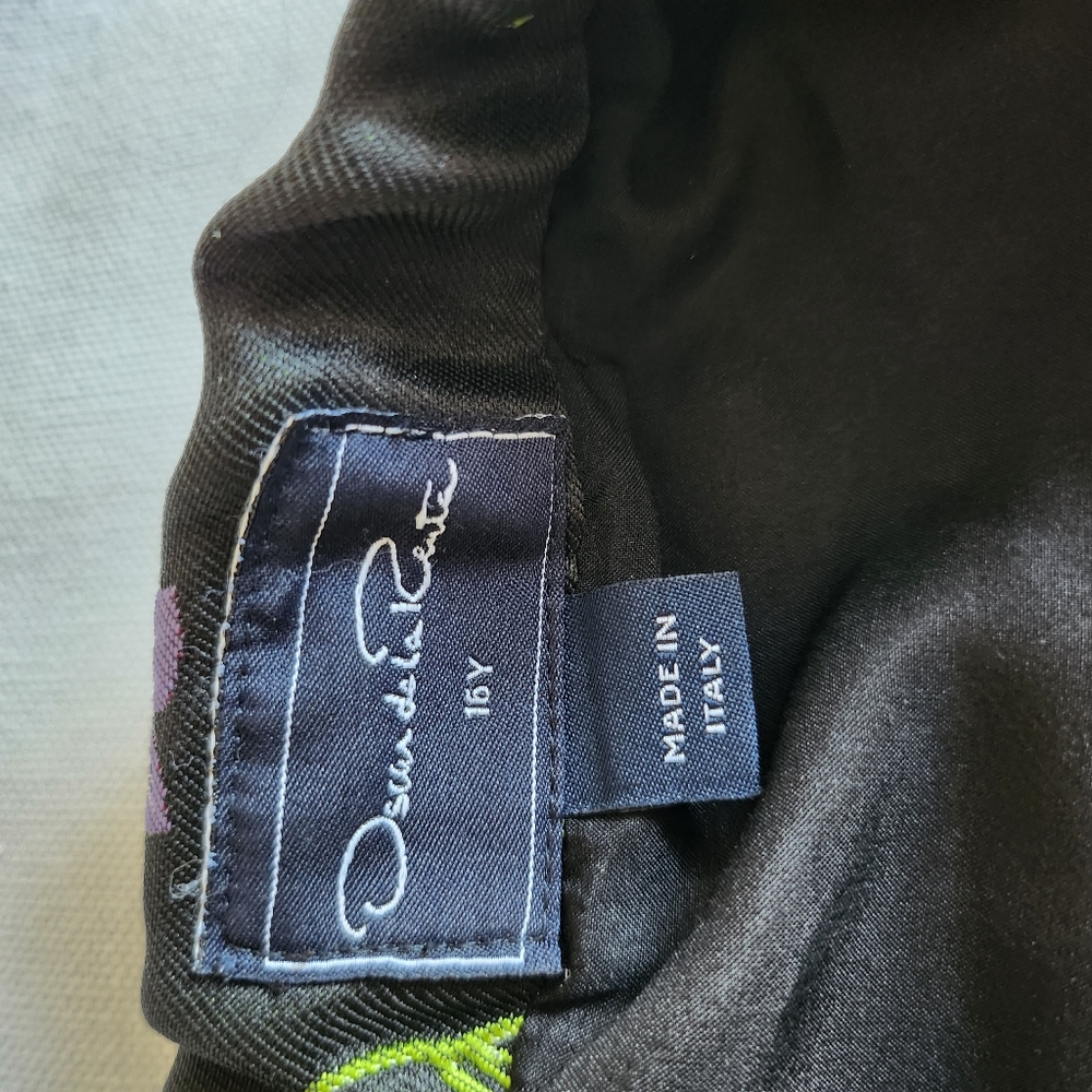 OSCAR DE LA RENTA I S (16Y) Embroidered Floral Skirt - Picture 7 of 9